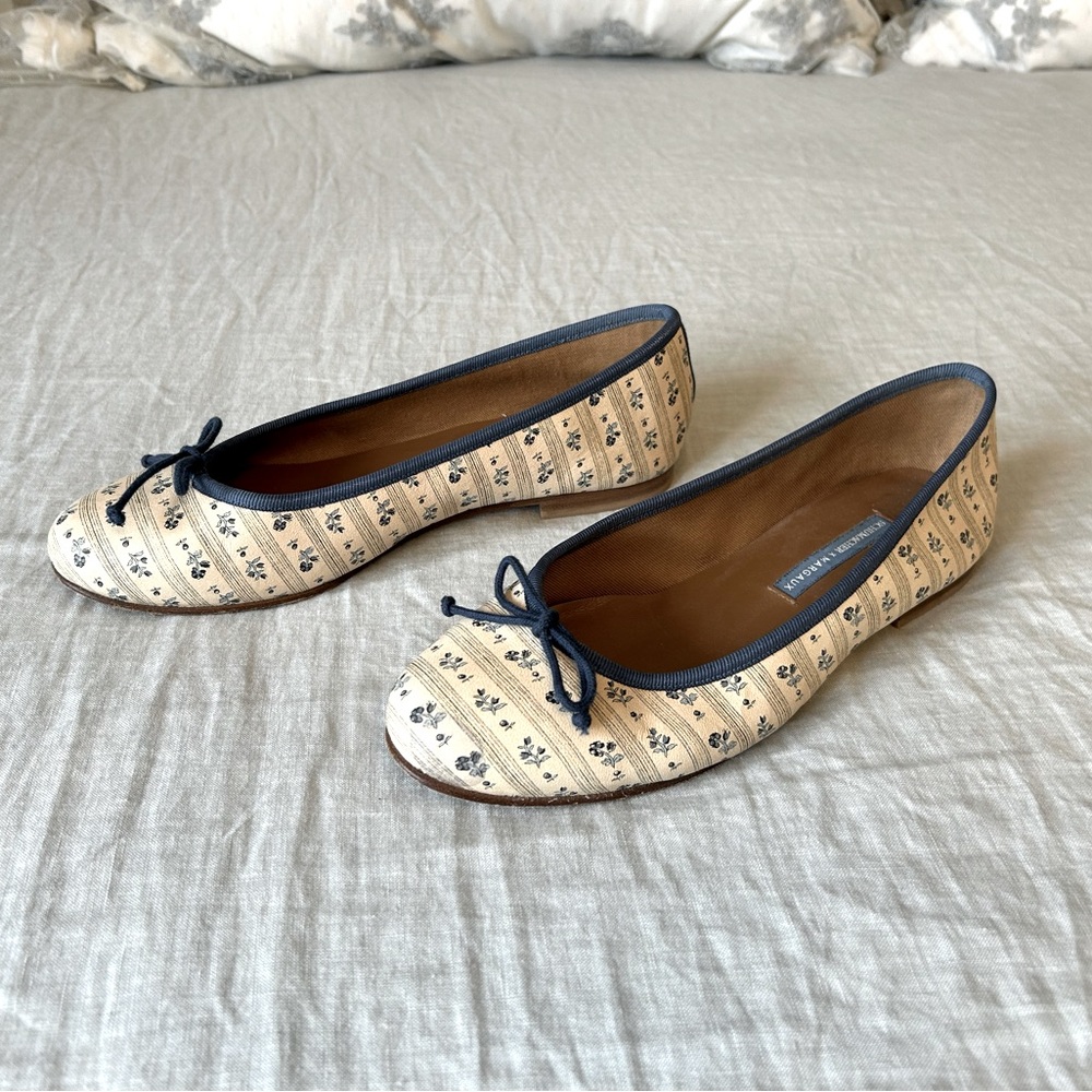 Margaux NY x Schumacher print ballet shoes, EU39/US 8.5, lightly worn